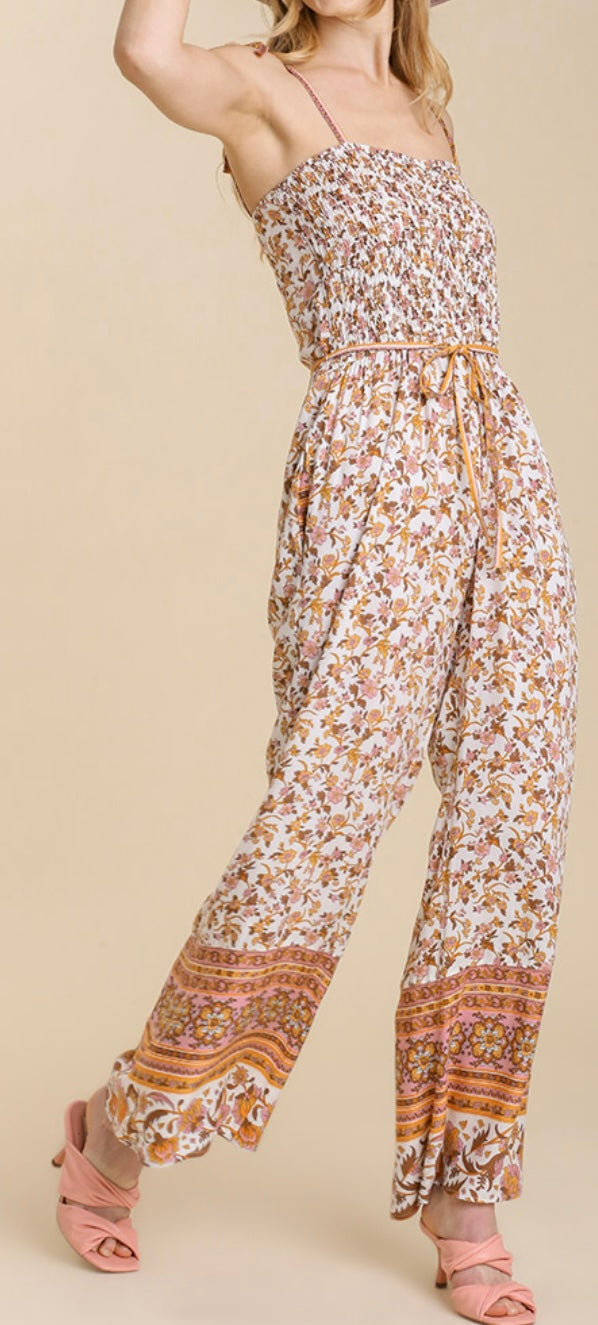 S25 Umgee Off White Mix Jumpsuit