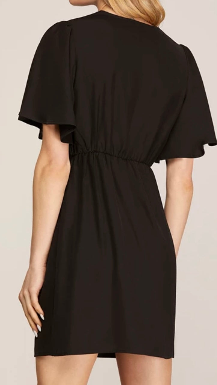 S25 S+S Black Wrap Dress