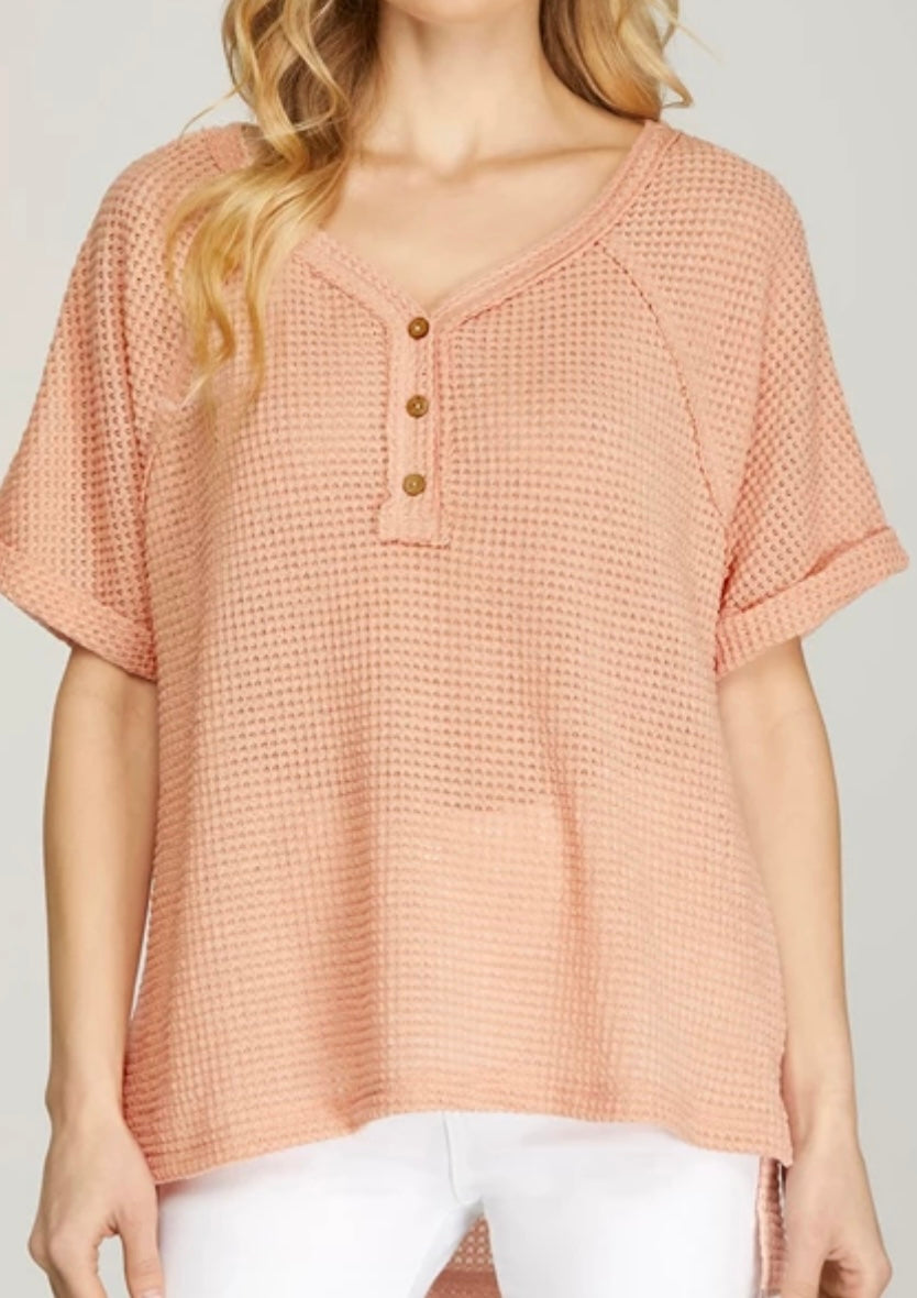 W25 S&S Peach Thermal Top