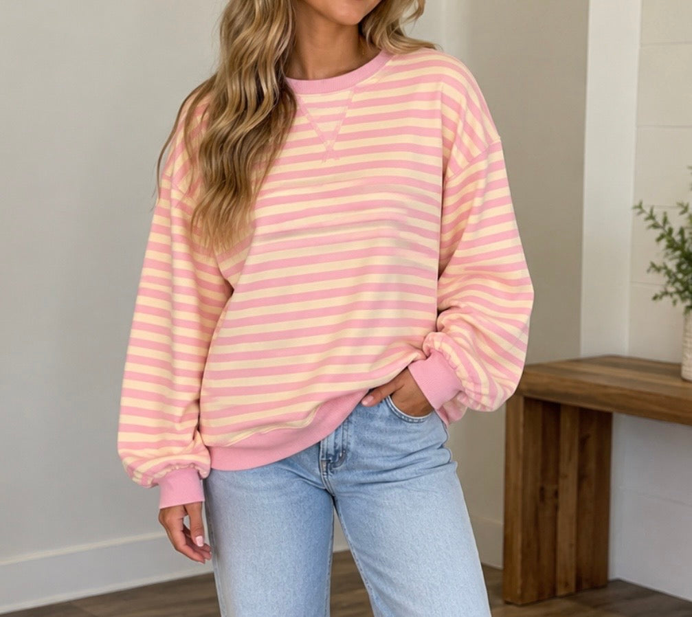 SU26 Pink/Cream Stripes SS