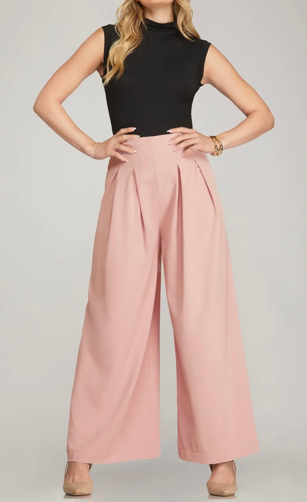 W25 S+S Misty Pink Wide Leg Pants