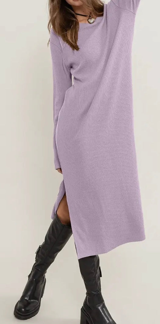 W25 DZ Taro Ribbed Dress