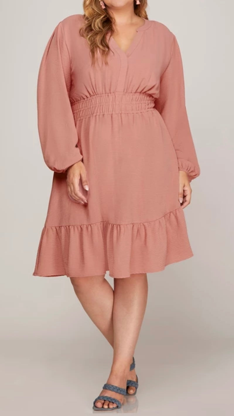 W25 S&S Plus Woven Dress with Pockets