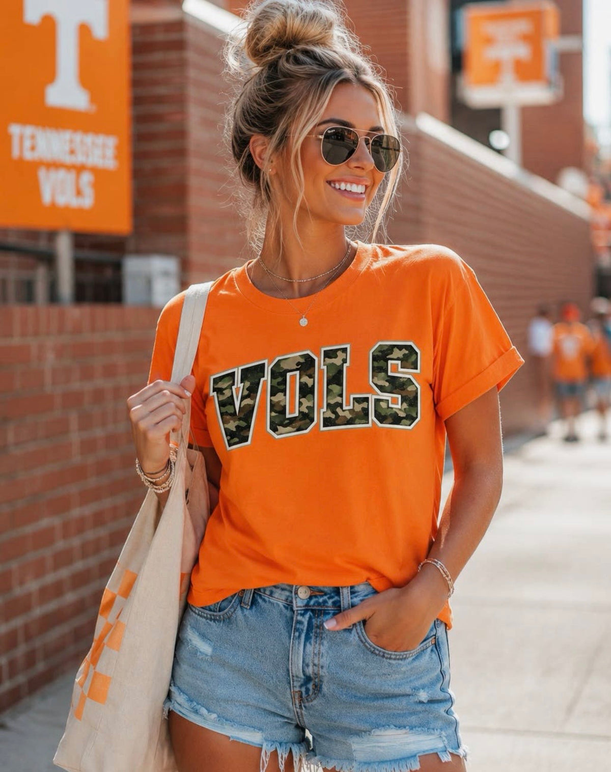 SU26 Orange Camo Vols Tee