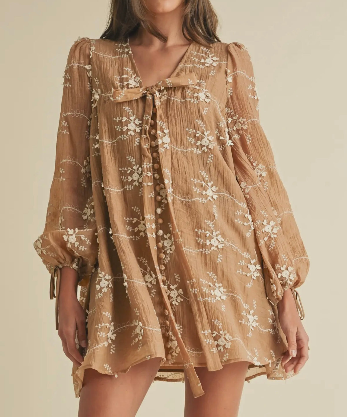 SU25 EB 2Tone Mocha Dress