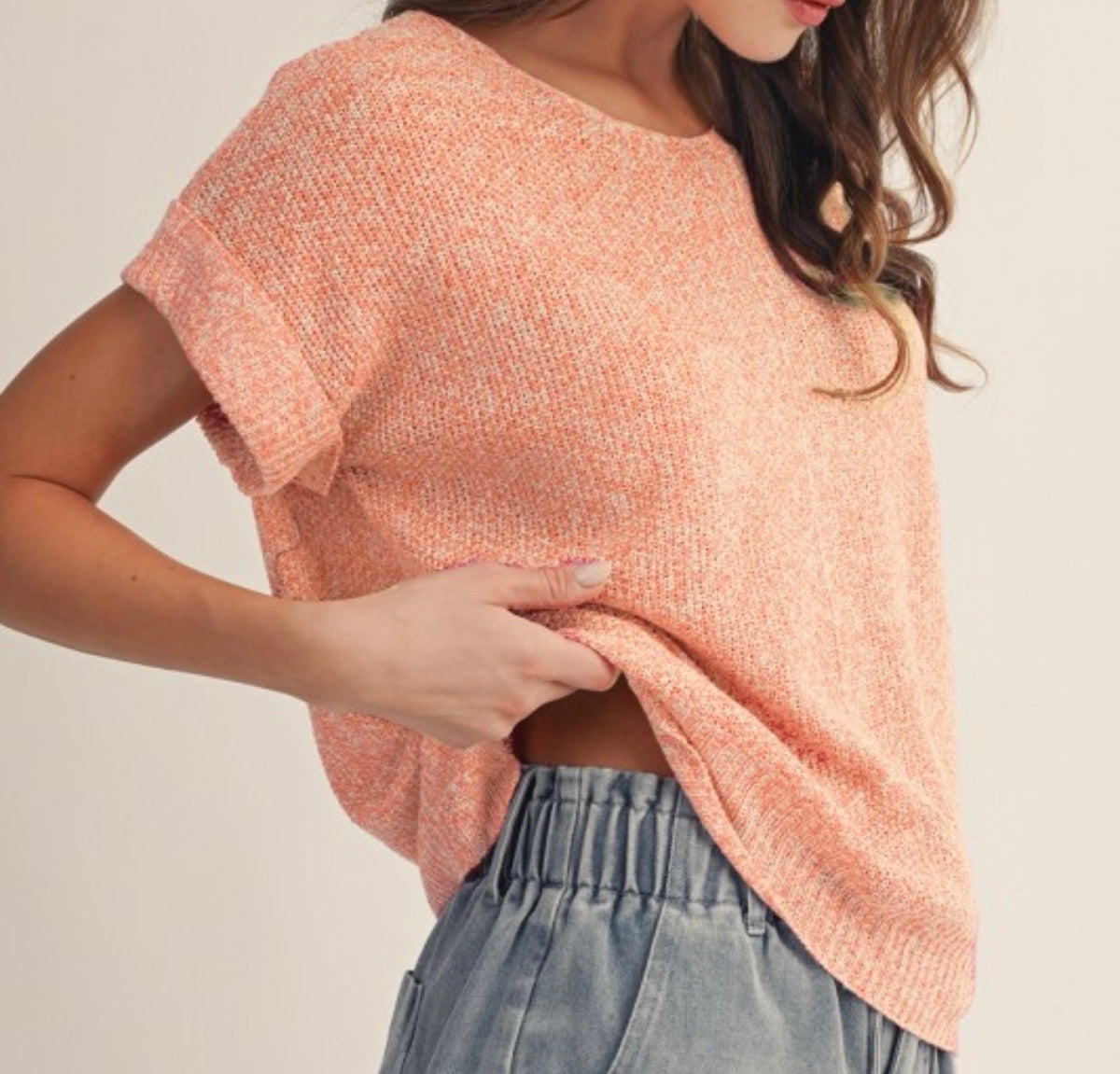 W26 LL Two Tone Knit Pullover