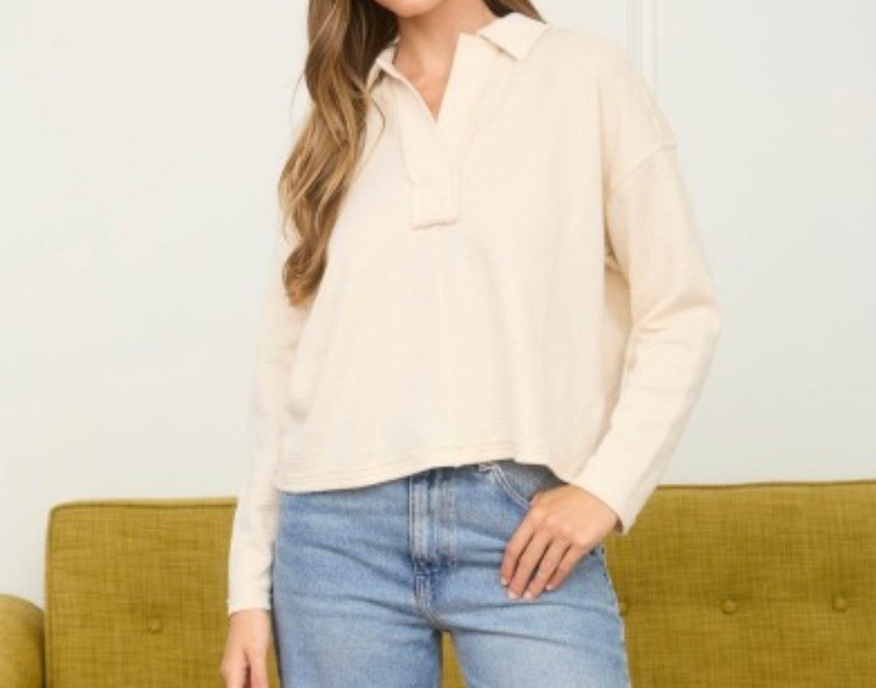 W26 JOA LS Knit Polo