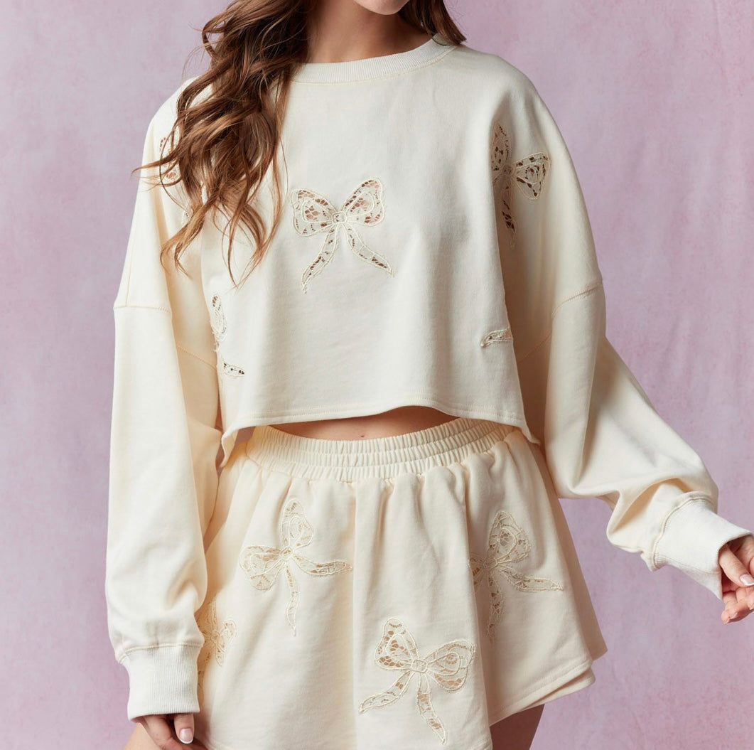 SU25 PL Bow French Terry Crop Top