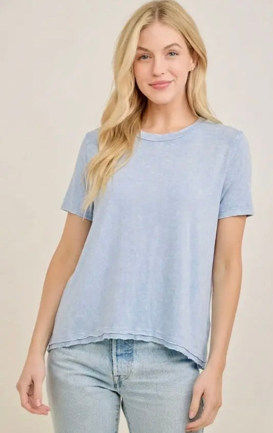 S26 Mineral Wash Vintage Blue Crewneck