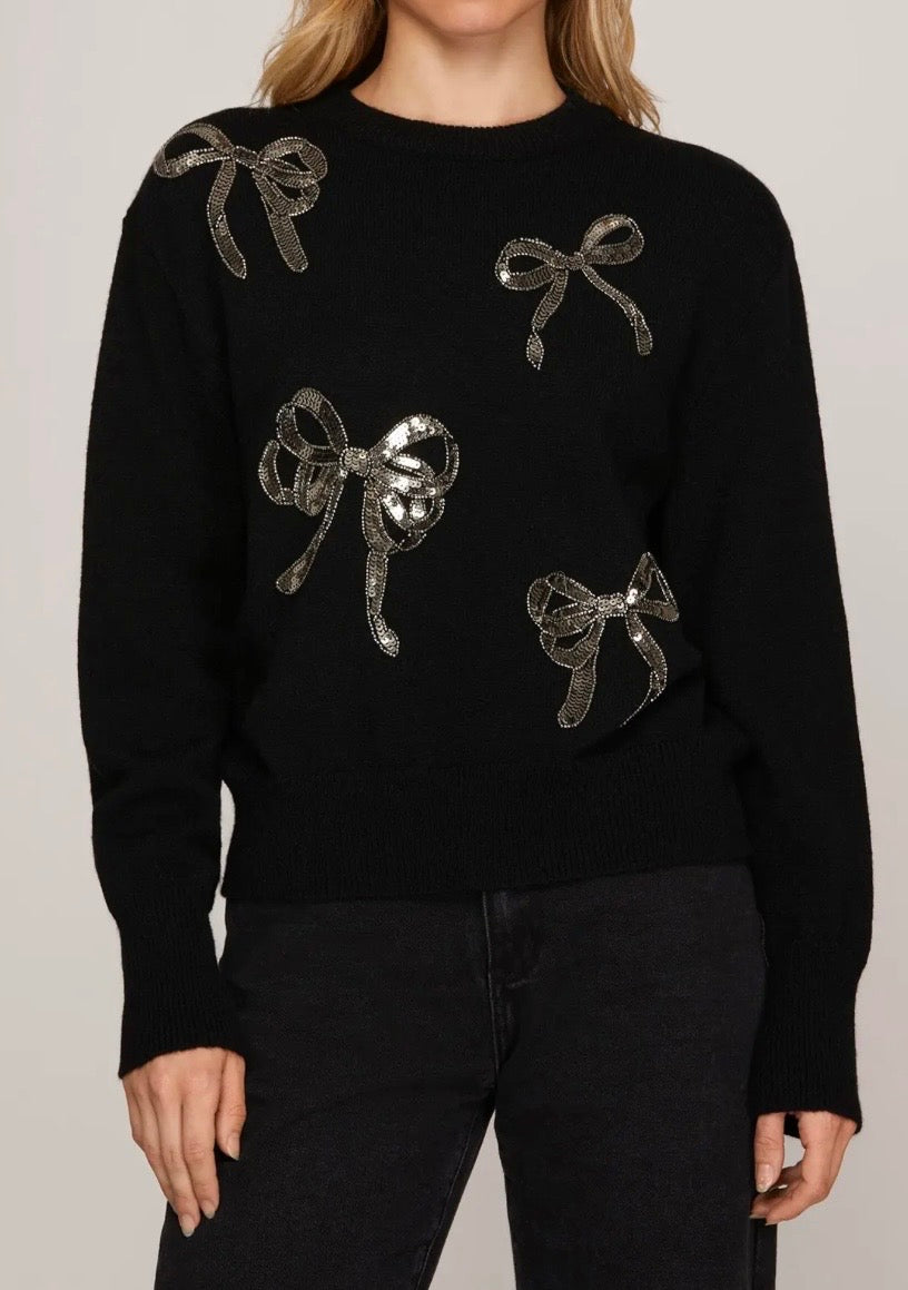 F25 S+S Sequin Ribbon Sweater