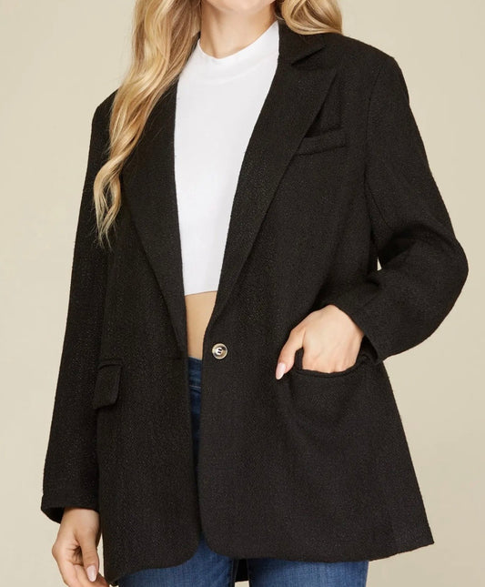 F25 S&S Black Tweed Jacket