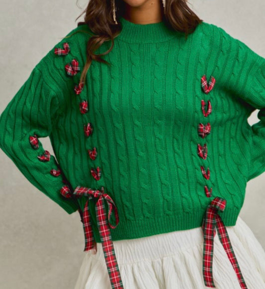F25 SM Plaid Holiday Christmas Top