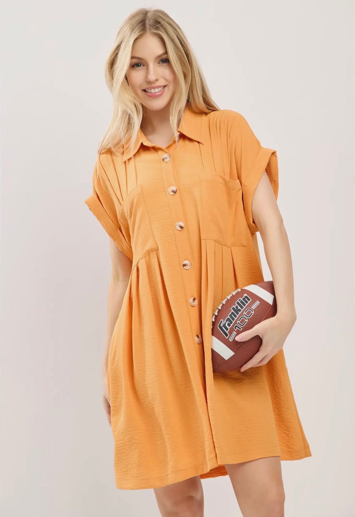 S26 Button Front Shirt Dress