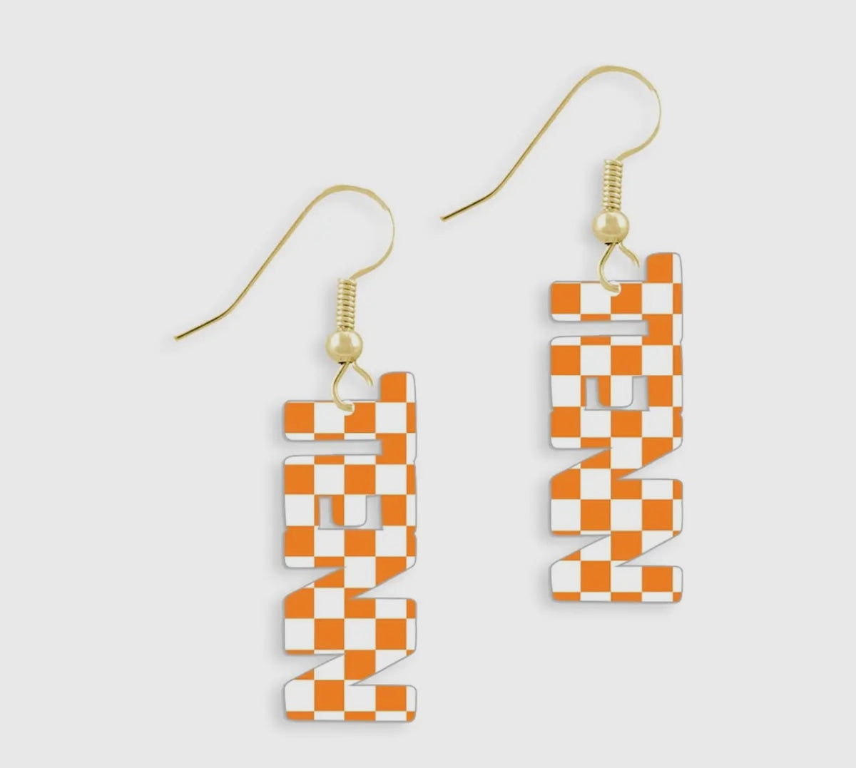 SU25 Orange&White TENN Earrings