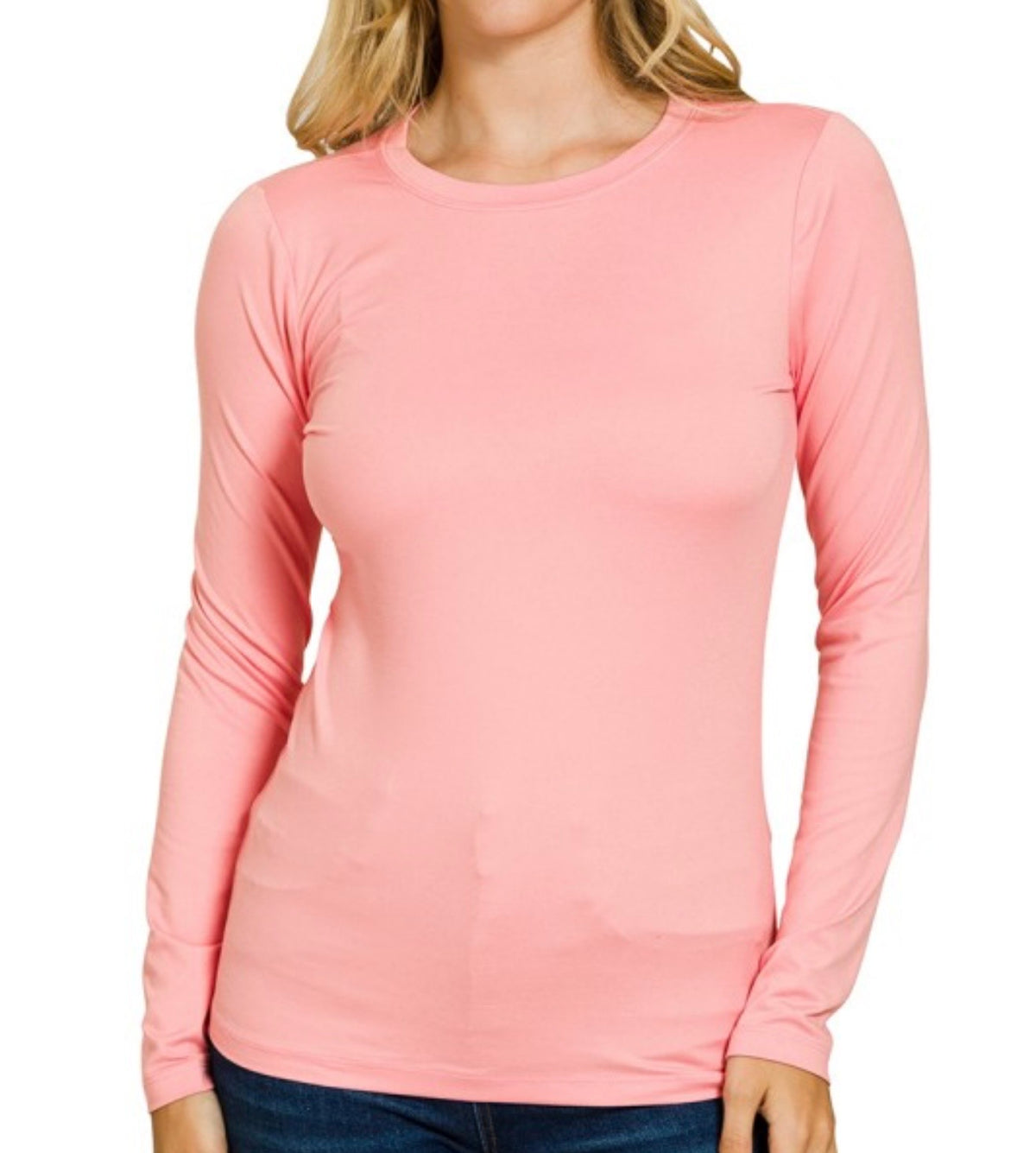 F25 Z Dk Pink LS Tee