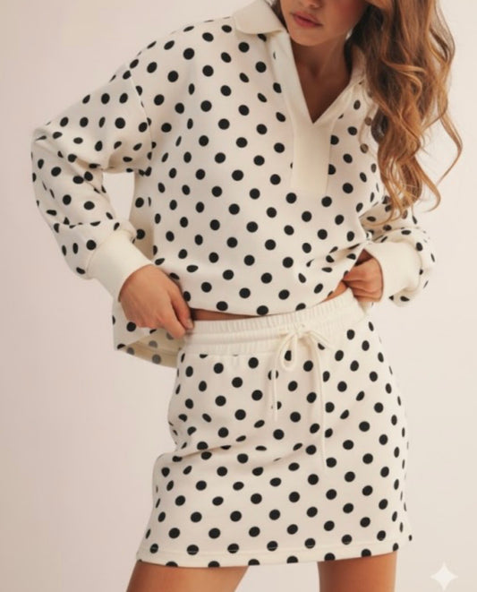 W26 LL Polka Dot Top and Skirt Set