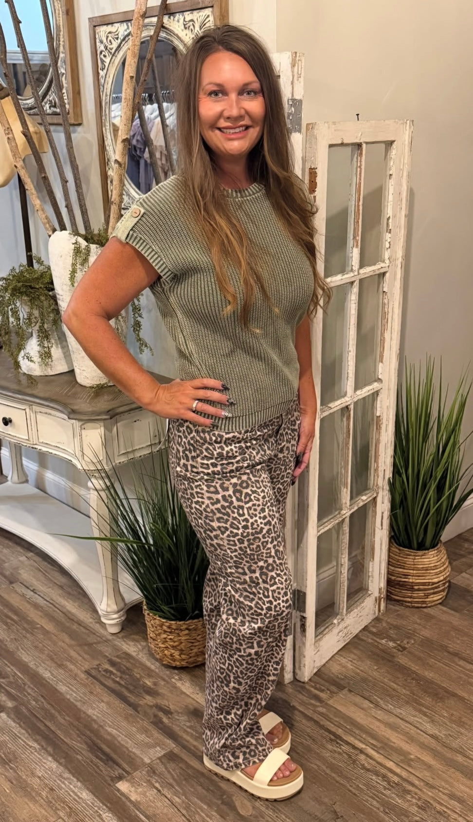 W26 Cello Leopard High Rise Jean