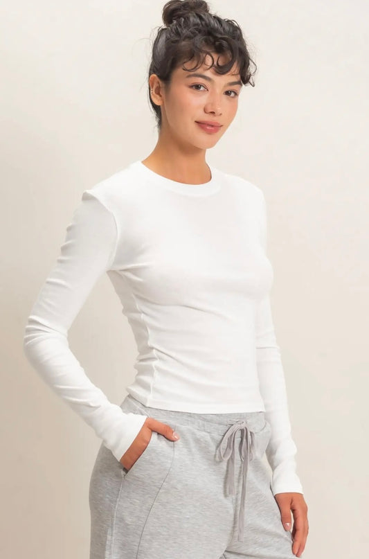 F26 H Crew Neck LS Top